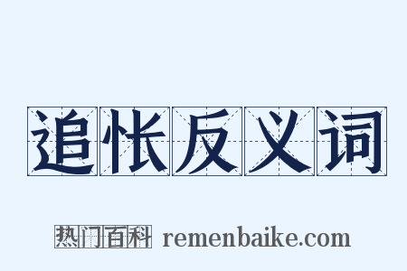 追怅反义词是什么意思的图片